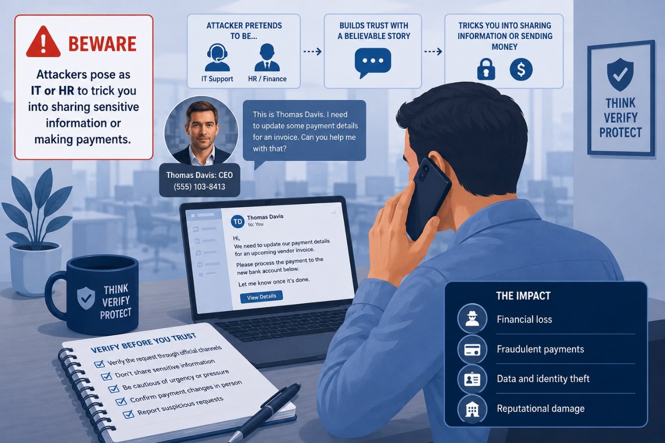 Pretexting: When Attackers Pose as IT or HR