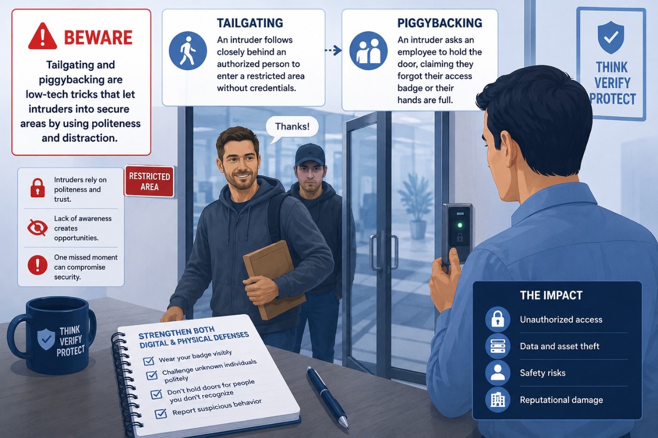 Tailgating and Piggybacking: Physical Social Engineering at the Door
