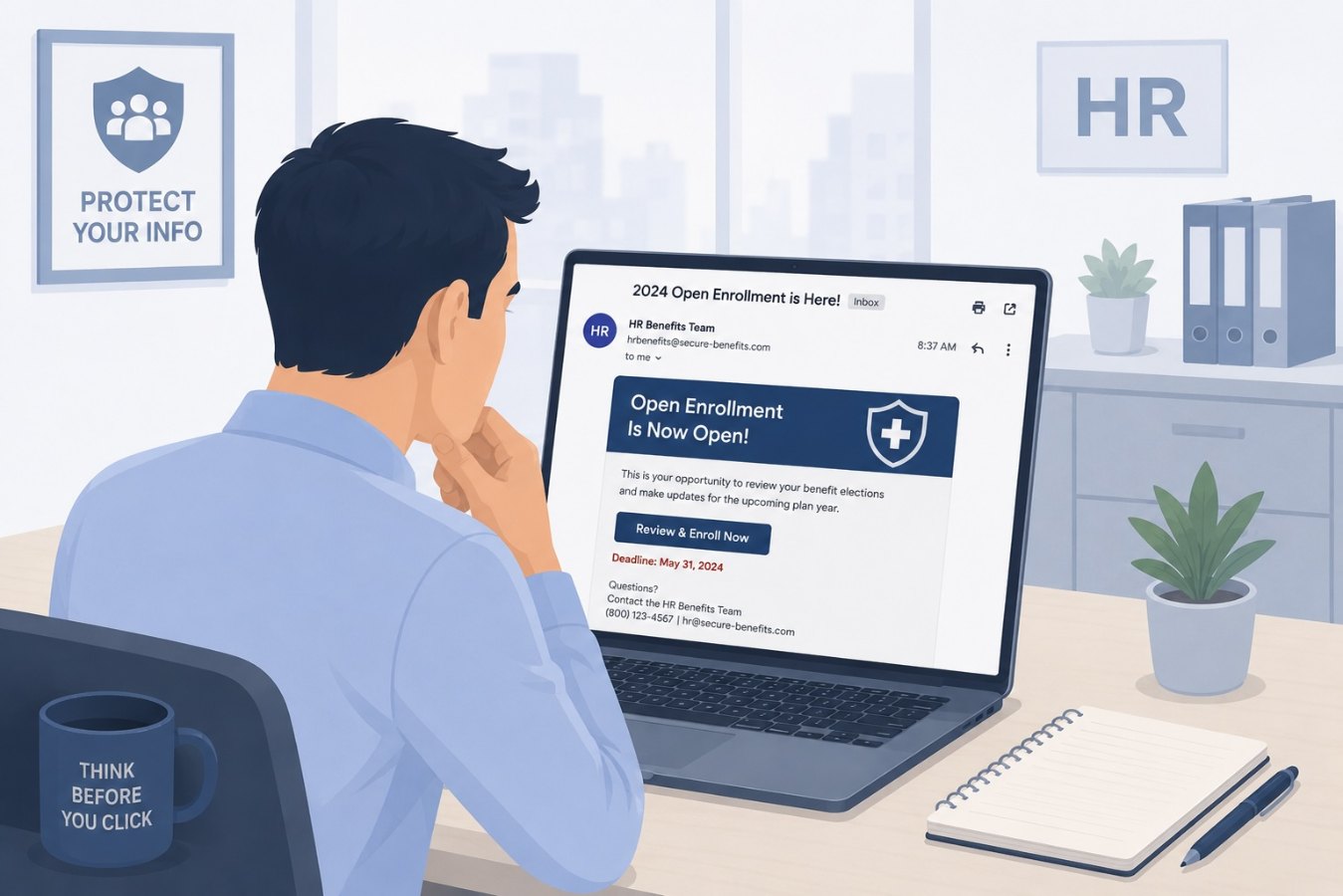 HR Open Enrollment Emails: Don’t Get Hooked by Fake Benefits